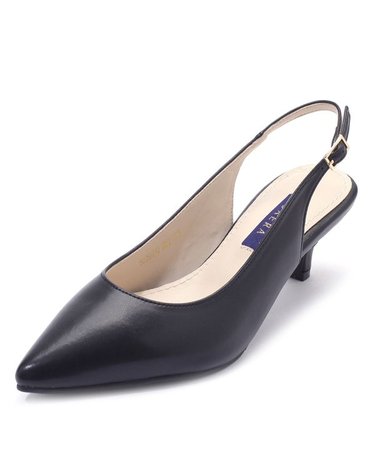 [갤러리아] SAERA 세라 여성 포인티드 토 소가죽 슬링백 샌들 S22G450 블랙 5CM