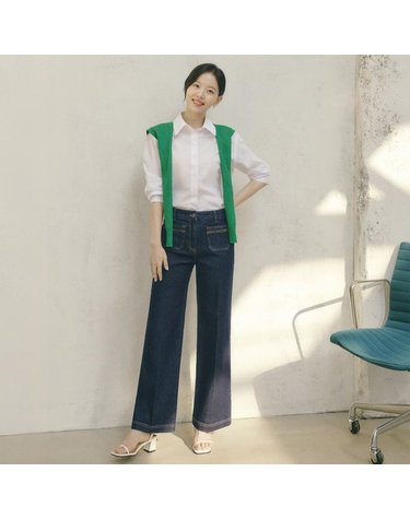 [갤러리아] [SI]프론트포켓 포인트 데님 팬츠(SHM3331BPP)