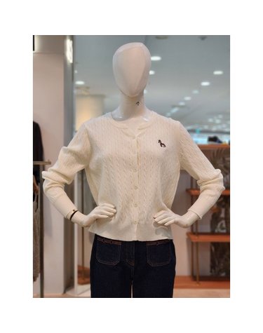 [갤러리아] [SI][26S/S] 얼룩말 자수 꽈배기 라운드 가디건 (SCCCB29500)