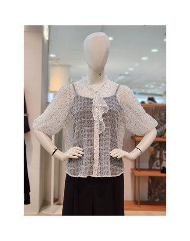 [갤러리아] [SI][26S/S] 도트 프릴 쉬폰 블라우스 (SCBAE24400)