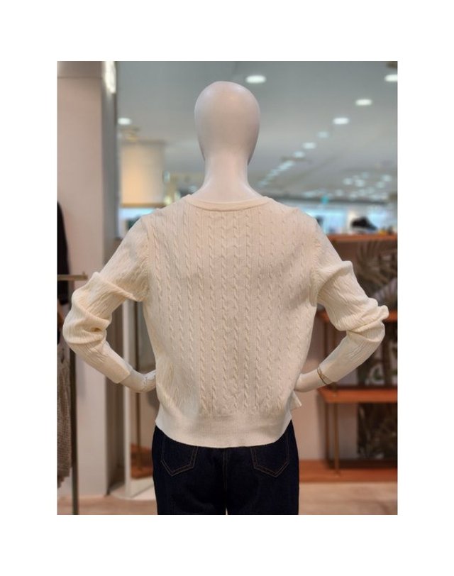 씨 [갤러리아] [SI][26S/S] 얼룩말 자수 꽈배기 라운드 가디건 (SCCCB29500) 착용컷