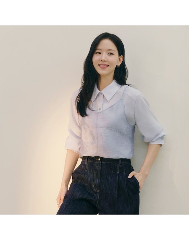 씨 [갤러리아] [SI]뷔스티에 세트 셔츠 블라우스(SHM2143DBB) 착용컷