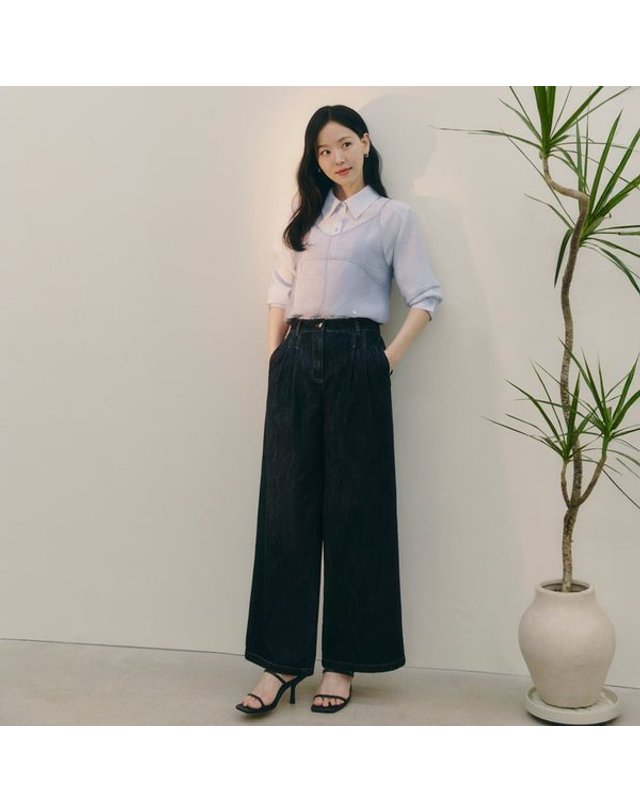 씨 [갤러리아] [SI]뷔스티에 세트 셔츠 블라우스(SHM2143DBB) 착용컷