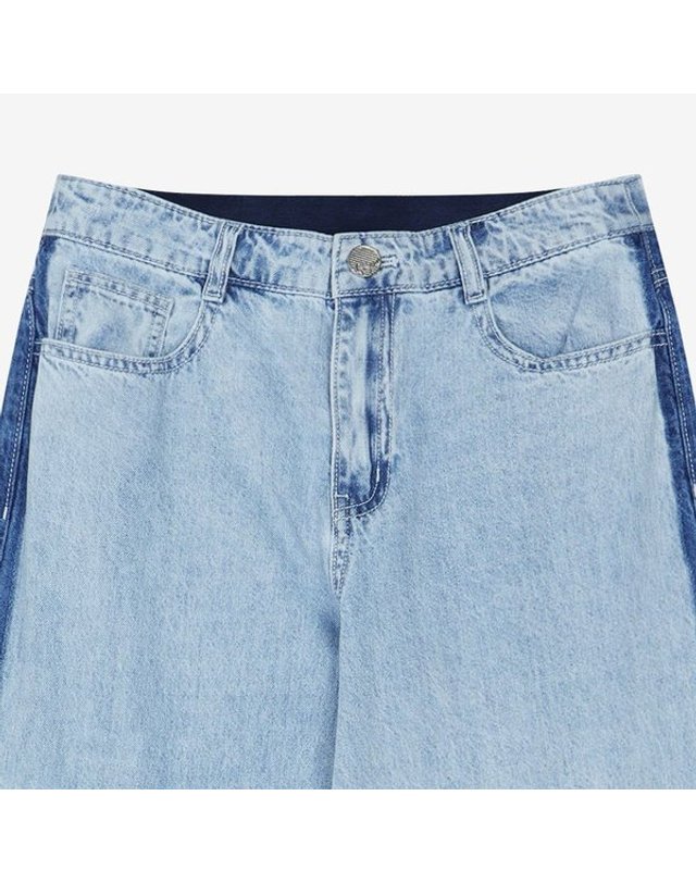 씨 [갤러리아] [SI]세미와이드 사이드 배색 데님 팬츠(SHM1614EPP) 착용컷