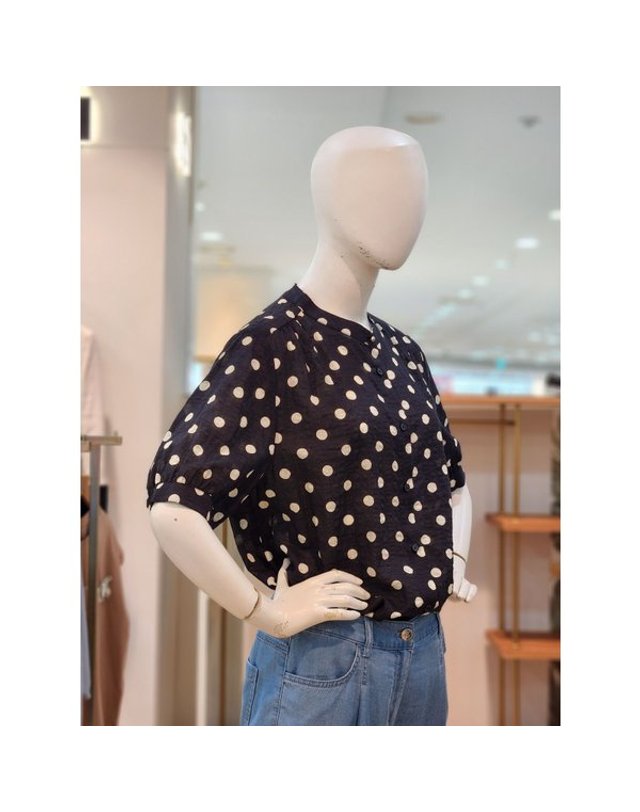 씨 [갤러리아] [SI][26S/S] 도트 반팔 블라우스 (SCBAE24570) 착용컷