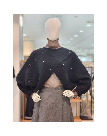 [갤러리아] [SI][24F/W] 큐빅 디테일 랩 크롭 풀오버 (SDUCX29290)