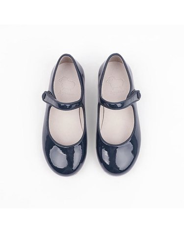 [갤러리아] 앙뉴 로벨리아 블랙에나멜 여아플랫슈즈 데일리 교복구두 원복구두