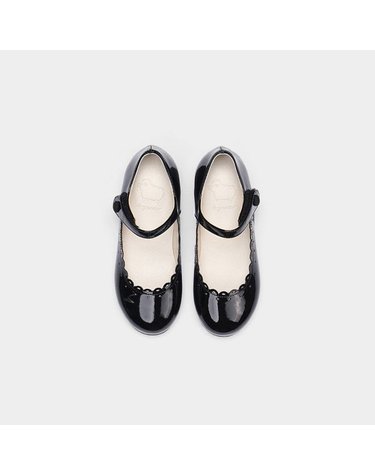 [갤러리아] 앙뉴 로사 블랙크링크 여아구두 데일리 학생구두 / 굽높이2cm
