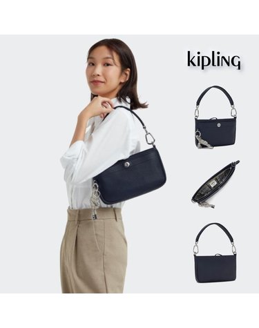 [갤러리아] 키플링 숄더백 심플한 비건레더 데일리백 마샤 사이렌네이비 KMABT25 SN/PB