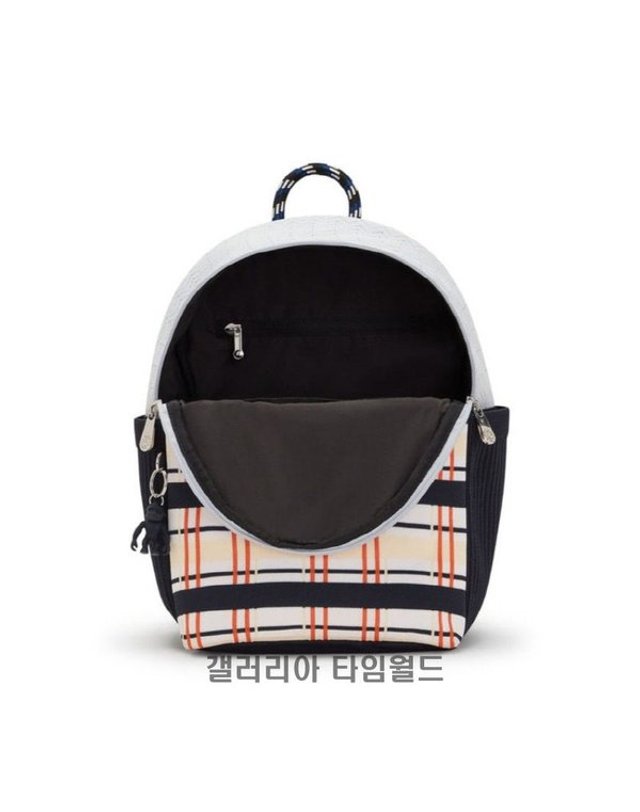 키플링 [갤러리아] 키플링 X KEIKO 백팩 델리아 케이코 플레이드 BL KLCBA32 KPBL 착용컷