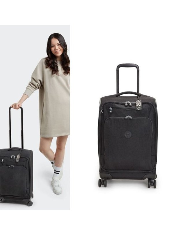 키플링 [갤러리아] 키플링 20인치 기내용 소프트 캐리어 유리스핀 S KOABY02 택1 착용컷