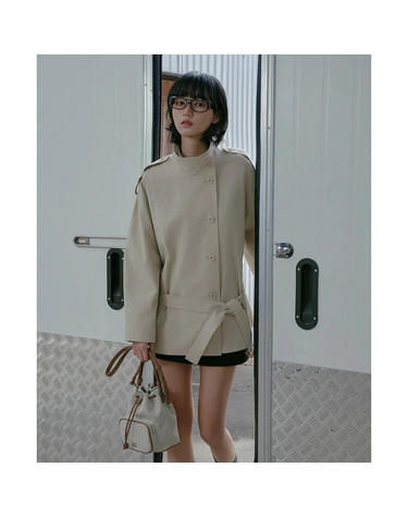 [갤러리아] [LAP]하이넥 하프 트렌치 코트 (AS1WC260)