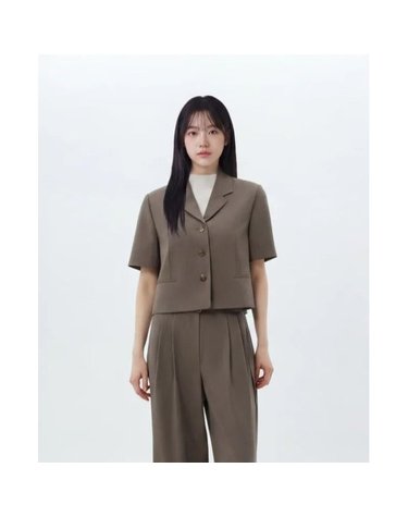 [갤러리아] LAP (SET)웰트 포켓 반팔 크랍 자켓 AS2WJ464