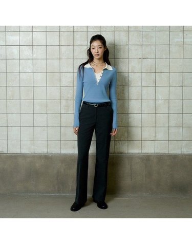 [갤러리아] [26가을] 헤링본 부츠컷 롱 슬랙스 팬츠 (AS3WP862)