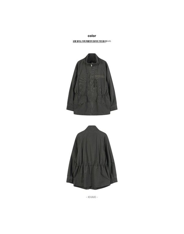 랩 [갤러리아] [LAP]하이넥 포켓 코튼 하프야상 (AS3WZ960) 착용컷