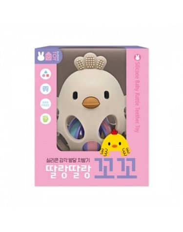[갤러리아] 실리콘 감각 발달 치발기 딸랑딸랑 꼬꼬
