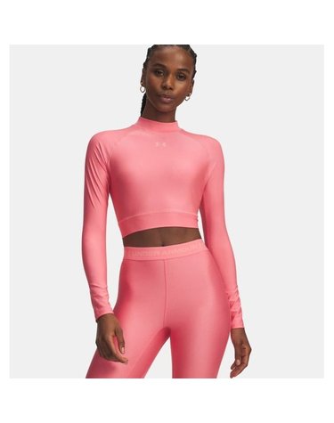 [갤러리아] [언더아머] (6012691-600) HeatGear 여성 크롭 모크 이너 긴팔티셔츠