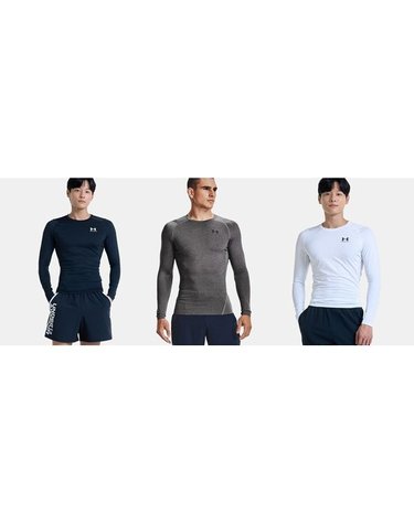 [갤러리아] [언더아머] 남성 HeatGear 컴프레션 기능성 긴팔 1361524