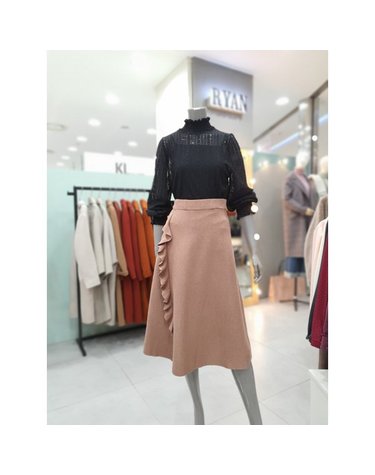 [갤러리아] [20S/S]사이드프릴니트플레어스커트ROAKSK040
