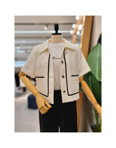 [갤러리아] S/S 칼라넥트위드반팔재킷 RRFWJK040