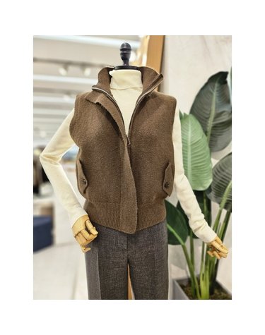 [갤러리아] F/W 하이넥집업니트조끼 RRKKVT01B