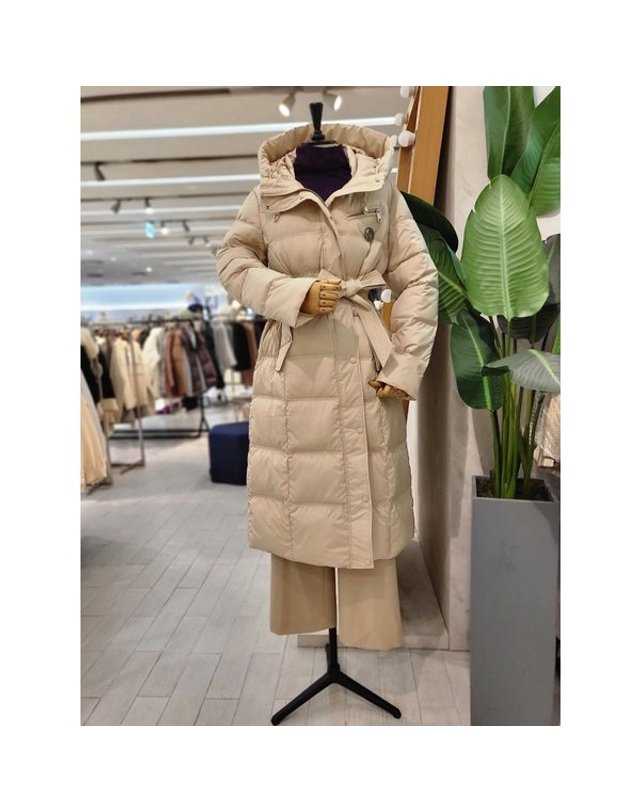 리안뉴욕 [갤러리아] F/W 후드 퀼팅롱패딩점퍼 RRAPCT010 착용컷
