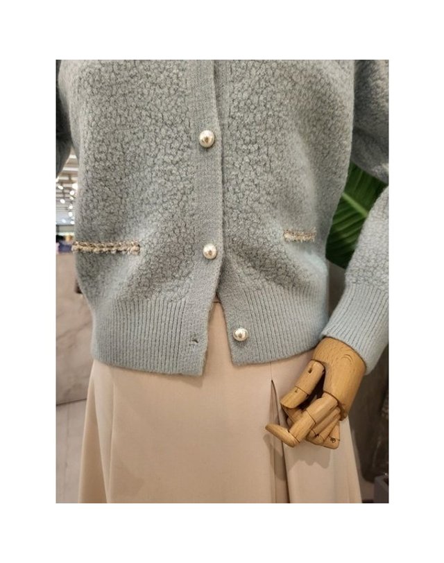리안뉴욕 [갤러리아] F/W 진주단추포인트가디건 RRAKCD010 착용컷
