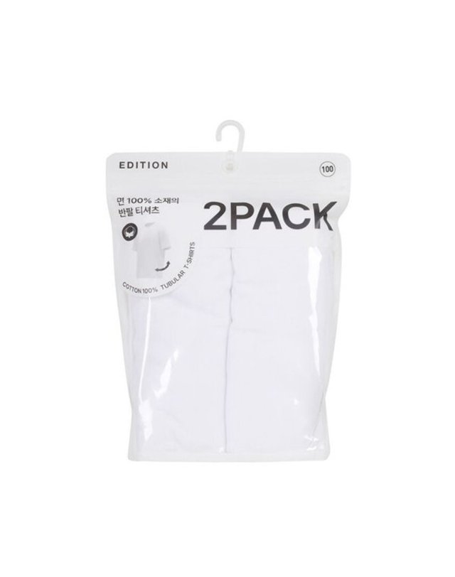 에디션 [갤러리아] [2PACK]에디션 남성 베이직 기본 반팔 티셔츠 NNF5TR1101 2종 착용컷