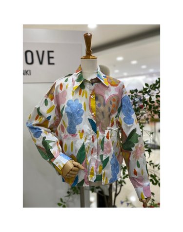 [갤러리아] [레코브]밑단 스트링 프린트셔츠 (SB31F3NB505X)
