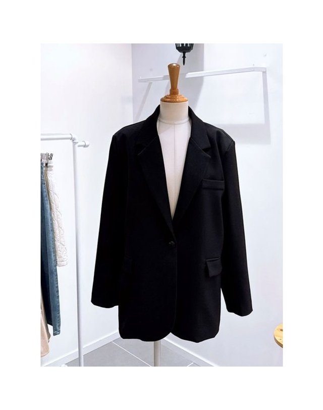 레코브 [갤러리아] [레코브]오버핏 원버튼 자켓(LC31F3JK509X) 착용컷