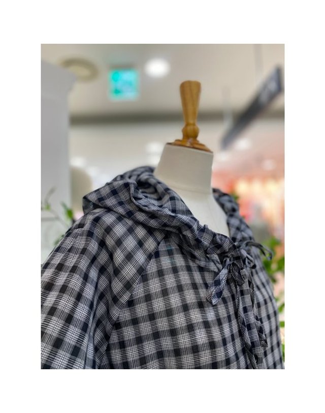 레코브 [갤러리아] [레코브]체크 후드 셔츠형 점퍼 (LC31F5JP508X) 착용컷