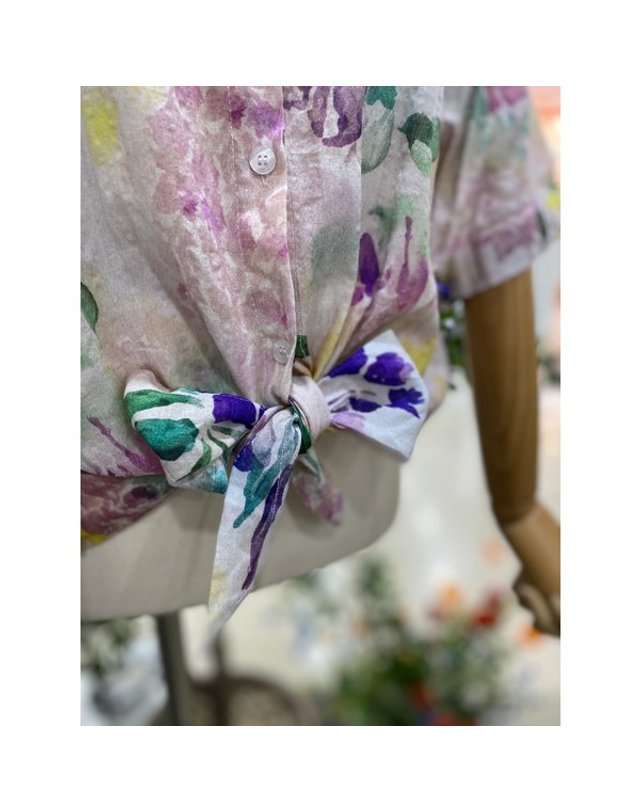 레코브 [갤러리아] [레코브]밑단포인트프린트셔츠 (SB31F7NB524X) 착용컷