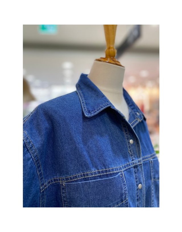 레코브 [갤러리아] [레코브]워싱 데님 남방 (LC41F9DN003X) 착용컷