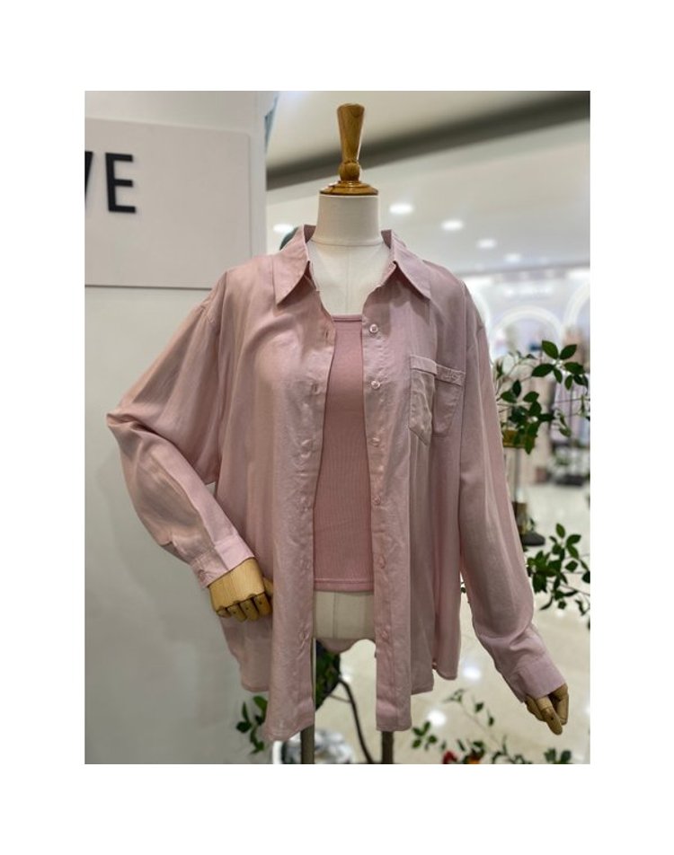 (주)아이디조이 [갤러리아] [레코브](SET) 골지탑 셋업 루즈핏 남방 (SB61F9NB544S)