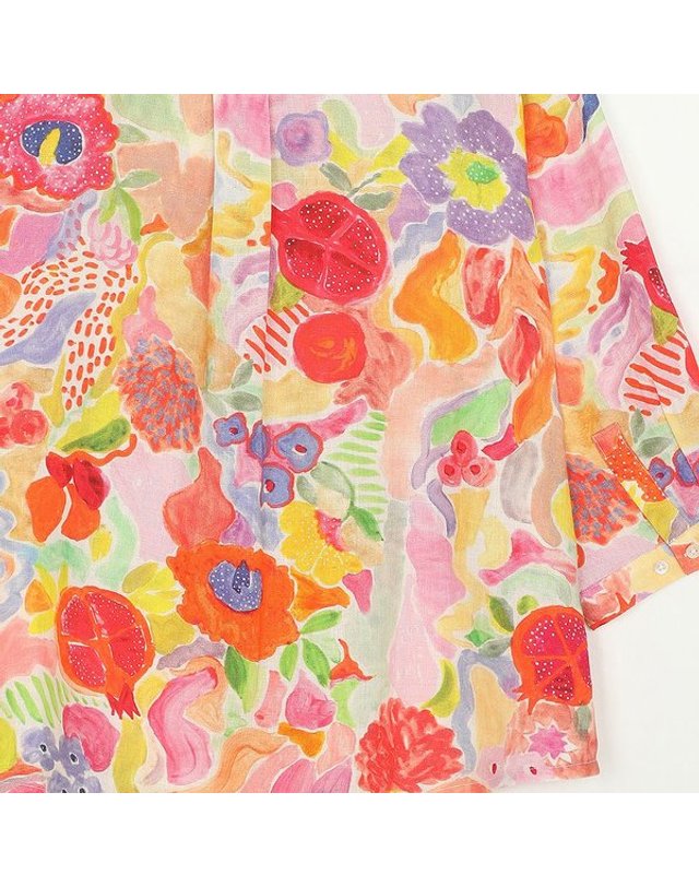 오일리 [갤러리아] (26S/S)오일릴리 브리스티패턴 린넨 블라우스(OWISABL015-002) 착용컷