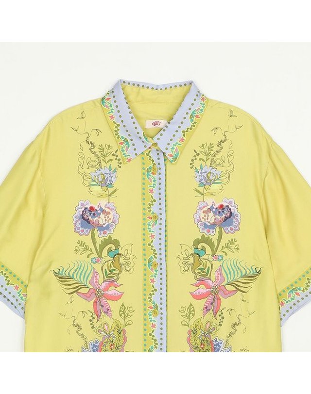 오일리 [갤러리아] (26S/S)오일릴리 빙가스 케이 반팔 블라우스(OWISABL018-040) 착용컷