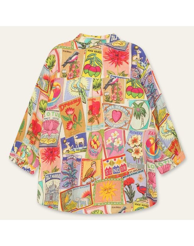오일리 [갤러리아] (26S/S)오일릴리 브리스티패턴 린넨 블라우스(OWISABL014-017) 착용컷