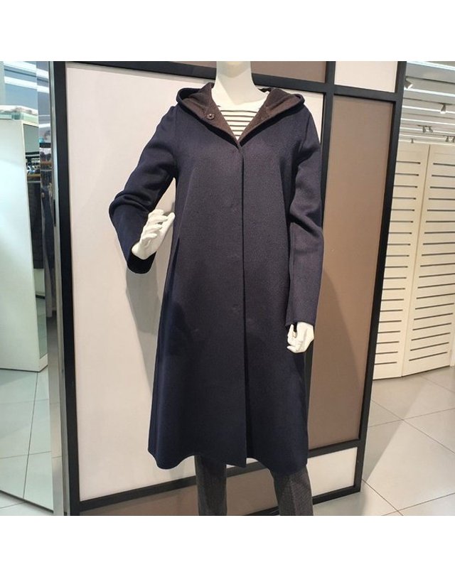 안지크 [갤러리아] 안지크(19F/W )후드울코트 부드러운 핸드메이드 울후드코트(AD4LC5100) 착용컷