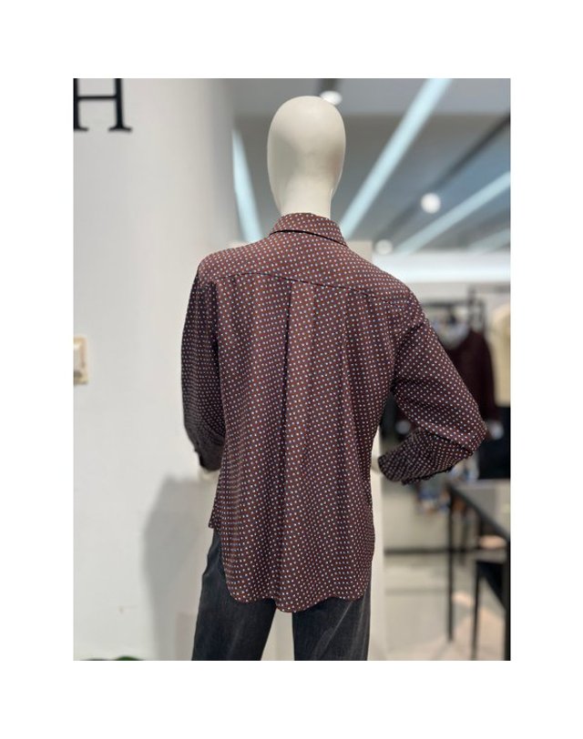 안지크 [갤러리아] 안지크(25F/W)셔츠 패턴블라우스 간절기셔츠 폴리셔츠(AJ3BL6140) 착용컷