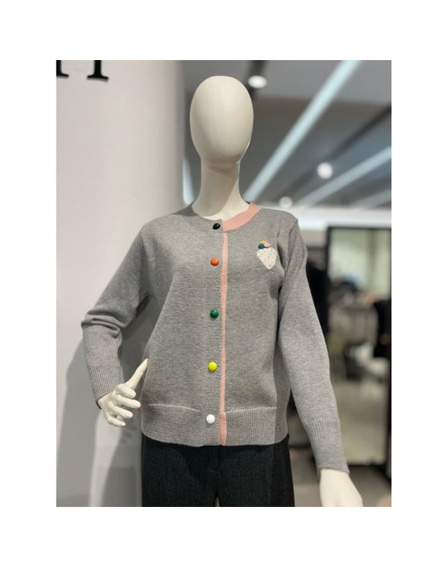 안지크 [갤러리아] 갤러리아백화점안지크(25F/W)니트가디건 가디건 겨울가디건(AJ4KC5200) 착용컷