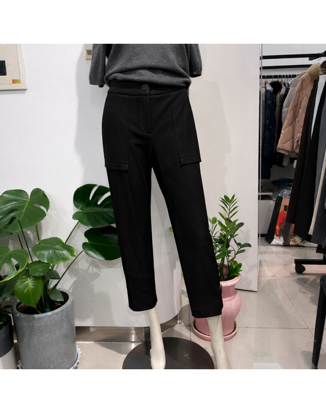 안지크 [갤러리아] 안지크(25F/W)정장바지 기모정장바지 세미배기바지 베기바지(AJ4SL6120) 착용컷
