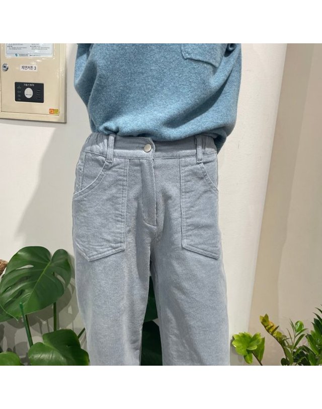안지크 [갤러리아] 안지크(25F/W)팬츠 기모일자팬츠 따스한팬츠 골덴바지(AJ4SL6220) 착용컷