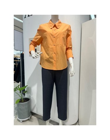 [갤러리아] 마감70%(안지크(24S/S)둥근카라 얇은면셔츠 루즈핏셔츠(AI1BL5110)