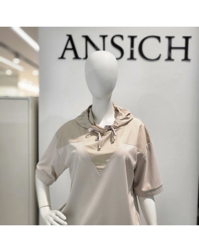 안지크 [갤러리아] 안지크여름티 반팔티 가벼운 반팔후드티(AH2TS5150) 착용컷