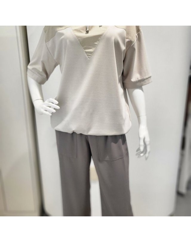 안지크 [갤러리아] 안지크여름티 반팔티 가벼운 반팔후드티(AH2TS5150) 착용컷