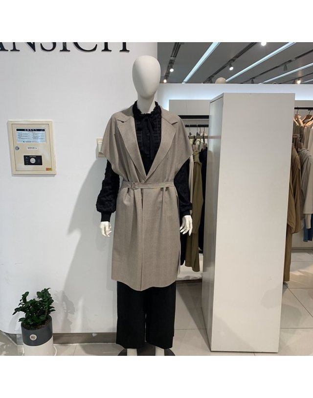 안지크 [갤러리아] 안지크롱베스트 정장베스트 테일러드카라베스트 (AH3VT5100) 착용컷