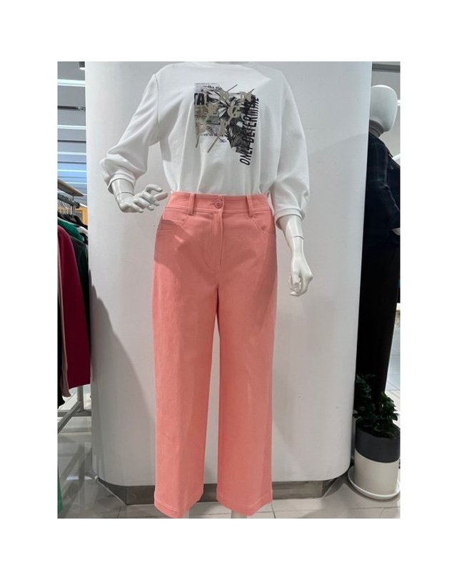 안지크 [갤러리아] 안지크(24S/S) 일자라인면바지 면바지 AI1SL1130 착용컷