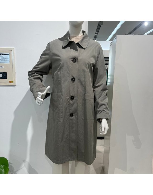 안지크 [갤러리아] 안지크(24S/S) 스텐카라바바리 캐쥬얼트렌치코트 기본스타일 (AIIBR5100) 착용컷