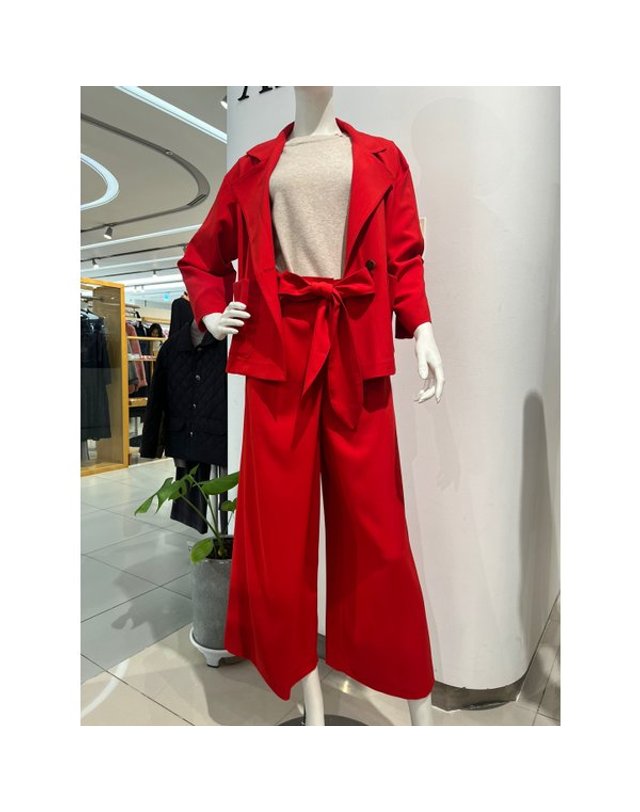 안지크 [갤러리아] 안지크(24S/S) 와이드팬츠 원턱팬츠 정장바지 (AI1SL1160) 착용컷