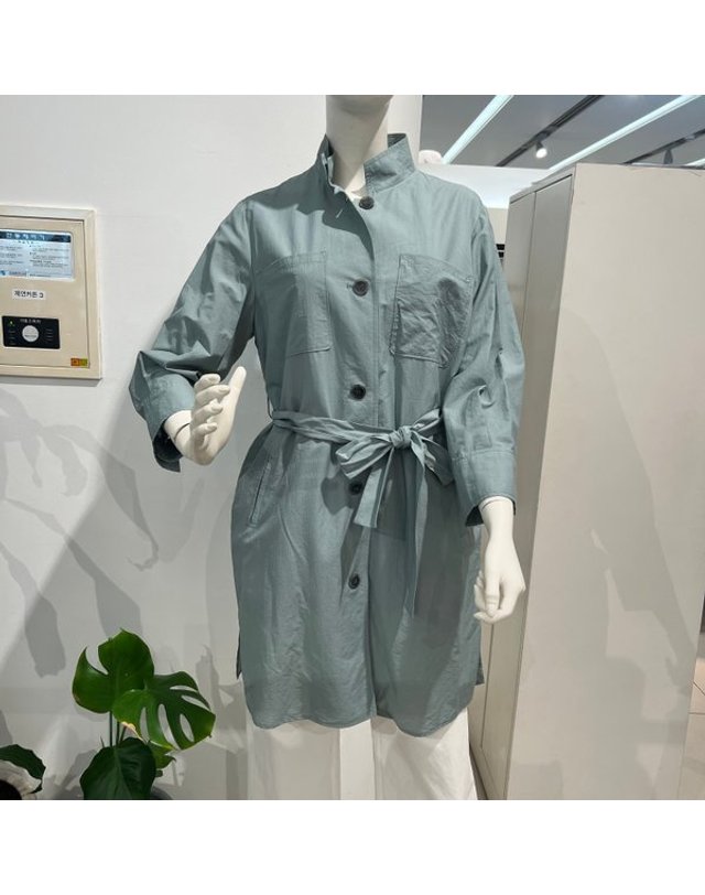안지크 [갤러리아] 안지크차이나카라바바리 트렌치코트 여름짚업바바리 (AI2BR5100) 착용컷